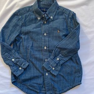 Ralph Lauren Polo Denim Button down boys size 4